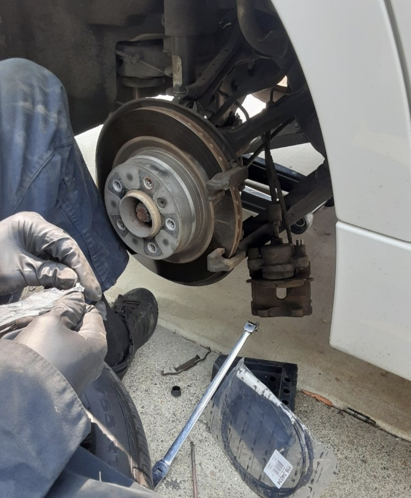 this image shows brake repair in Omaha, NE